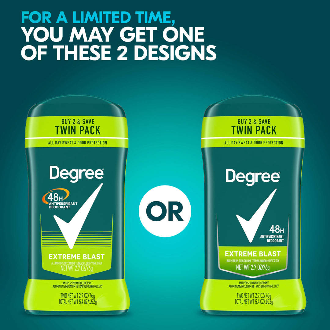 Original Protection Antiperspirant Deodorant Extreme Blast Twin Pack 48-Hour Sweat and Odor Protection Antiperspirant For Men 2.7 oz
