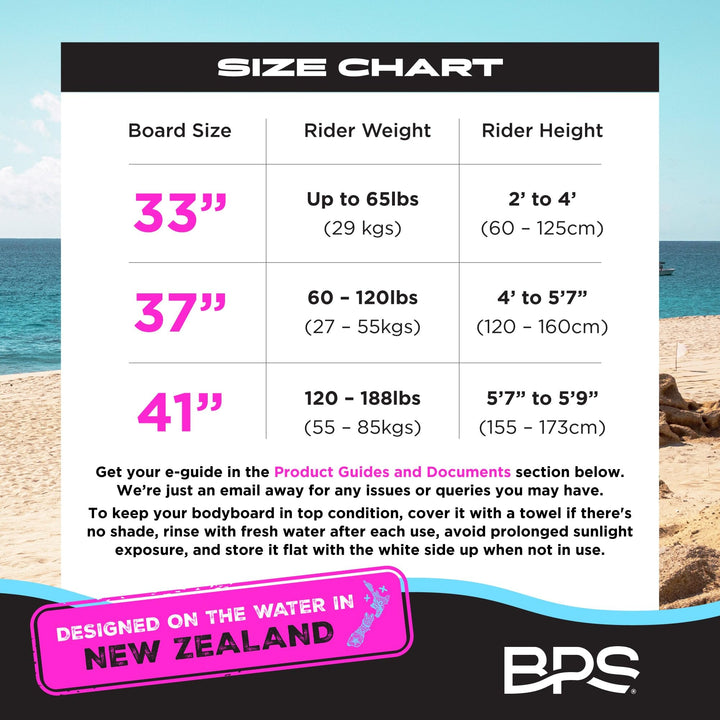 37 Body Board Pack for Kids and Adult - Lightweight Bodyboard w/ HDPE Slick Bottom for Additional Speed and Maneuverability - Bodyboard with Includes Leash Coiled (Green/Purple)