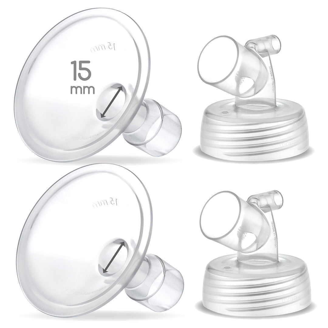 Two-Piece Wide Neck Pump Parts for Spectra S1/S2 Pumps; Incl Wide Mouth Flanges; Not Original Spectra Flange (15 mm Two Flanges)