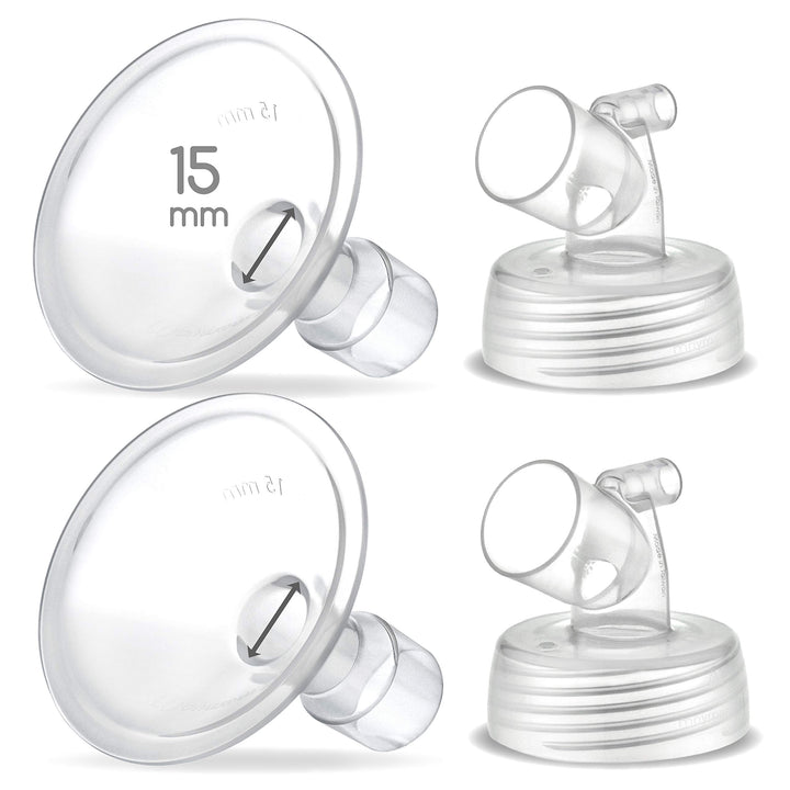 Two-Piece Wide Neck Pump Parts for Spectra S1/S2 Pumps; Incl Wide Mouth Flanges; Not Original Spectra Flange (15 mm Two Flanges)