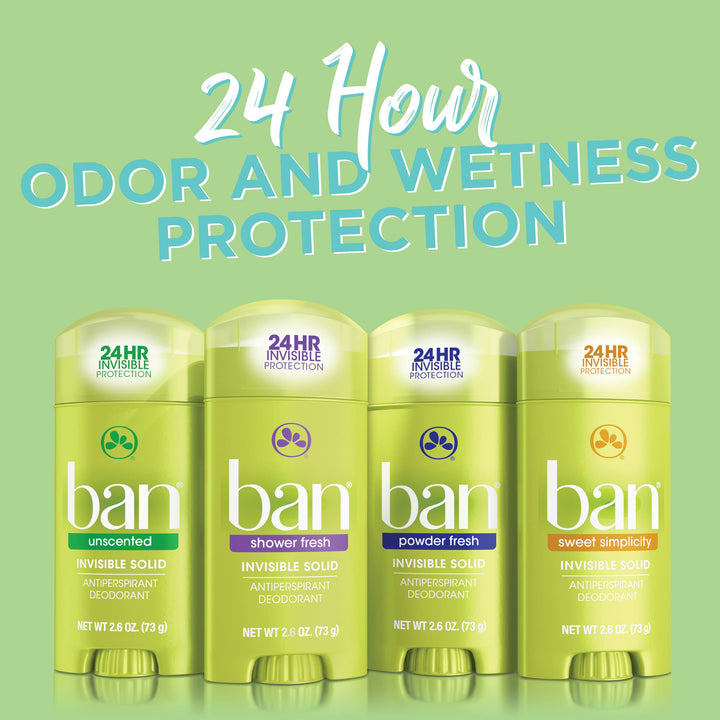 Antiperspirant Deodorant, Invisible Solid, Powder Fresh, 2.6-Ounce Bottles (Pack of 6)