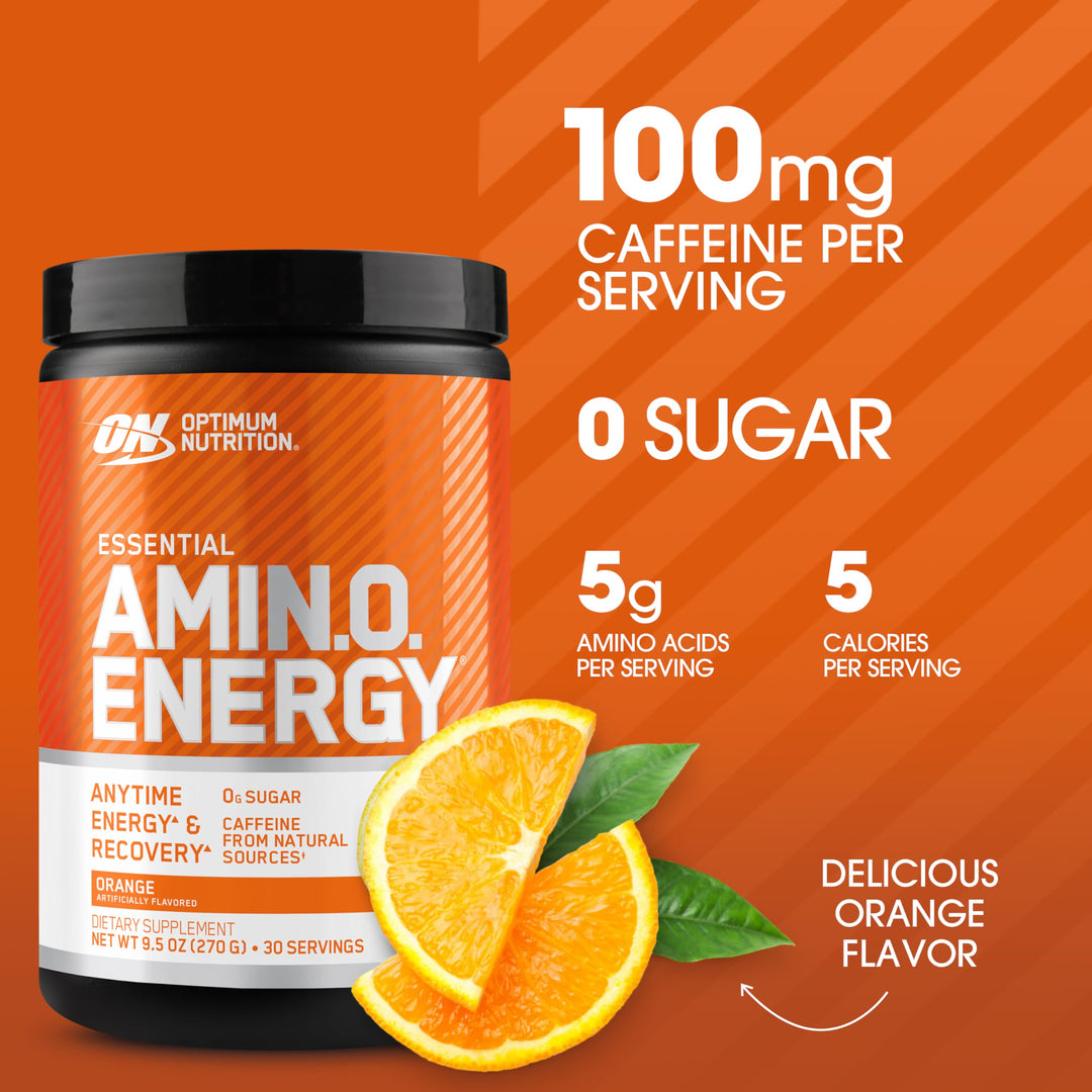 Amino Energy - Pre Workout with Green Tea, BCAA, Amino Acids, Keto Friendly, Green Coffee Extract, Energy Powder - Orange Cooler, 30 Servings (Packaging May Vary)