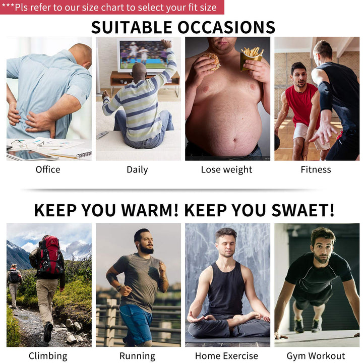 Sauna Waist Trainer Vest for Men Sweat Vest with Double Belt Workout Neoprene Body Shaper Tank Top,Gray XL