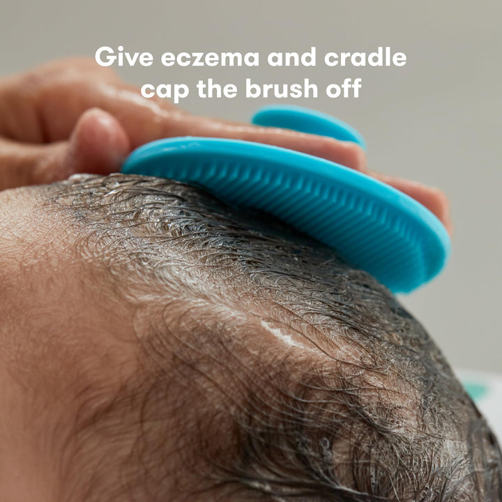 DermaFrida The SkinSoother Baby Bath Brush | Cradle Cap Brush for Babies, Baby Essential for Dry Skin, Cradle Cap Treatment and Eczema | 2 Pack