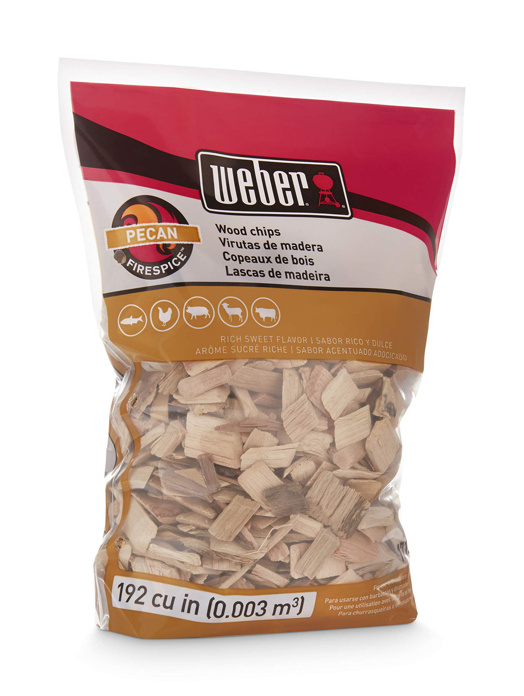 Pecan Wood Chips, for Grilling and Smoking, 2 lb.