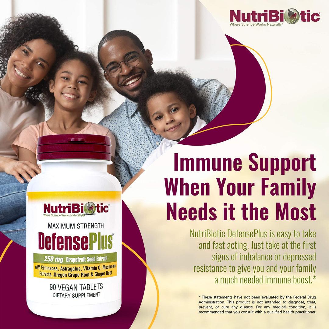 – DefensePlus, 90 Tablets - 11 in 1 Immune Support with Vitamin C, Zinc, Grapefruit Seed Extract, Echinacea, Astragalus Root & Immune Boosting Extracts & Mushrooms - Vegan & Gluten Free