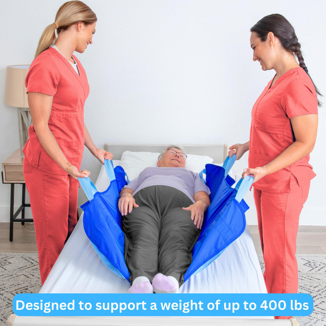 Positioning Bed Pads for Elderly - 48 x 40” Draw Sheets for Hospital Bed, Reusable & Washable Bed Positioning Pads, Draw Sheets with Handles, Medical Supplies for Elderly & Bed Ridden Patients