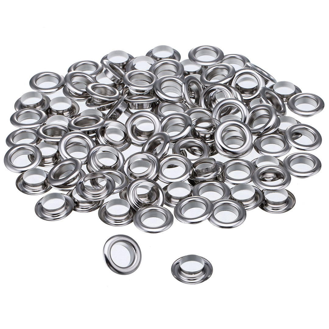 200 Sets 1/2 and 1/4 Inch Grommets Eyelets for Canvas Clothes and Leather DIY Craft Washer Self Backing
