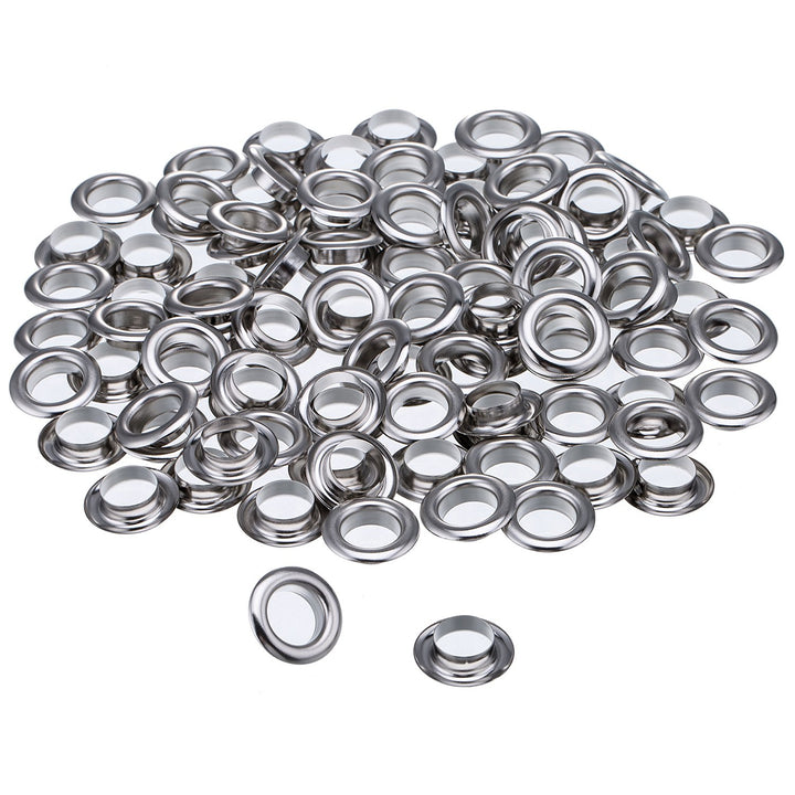 200 Sets 1/2 and 1/4 Inch Grommets Eyelets for Canvas Clothes and Leather DIY Craft Washer Self Backing
