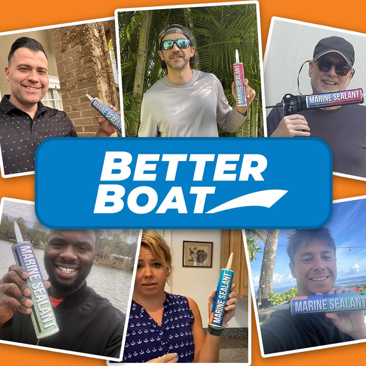 Marine Sealant and Adhesive Waterproof Marine Grade Sealant Caulk High Temp Caulking Water Sealant for Boat Auto and RV Without Silicone - 1 Tube White 10oz