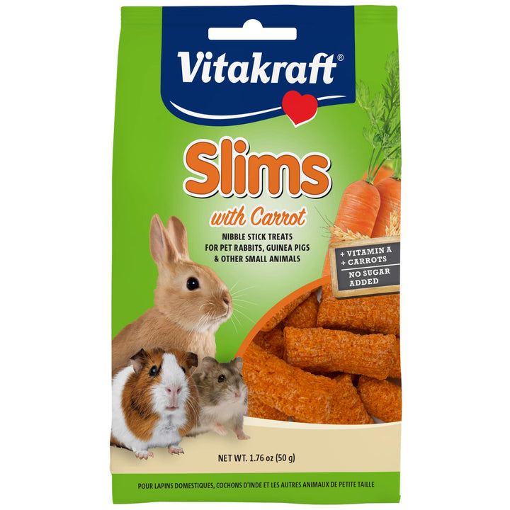 Slims Small Animal Treats - Carrot - Crispy Nibble Stick Treat - 1.76 oz