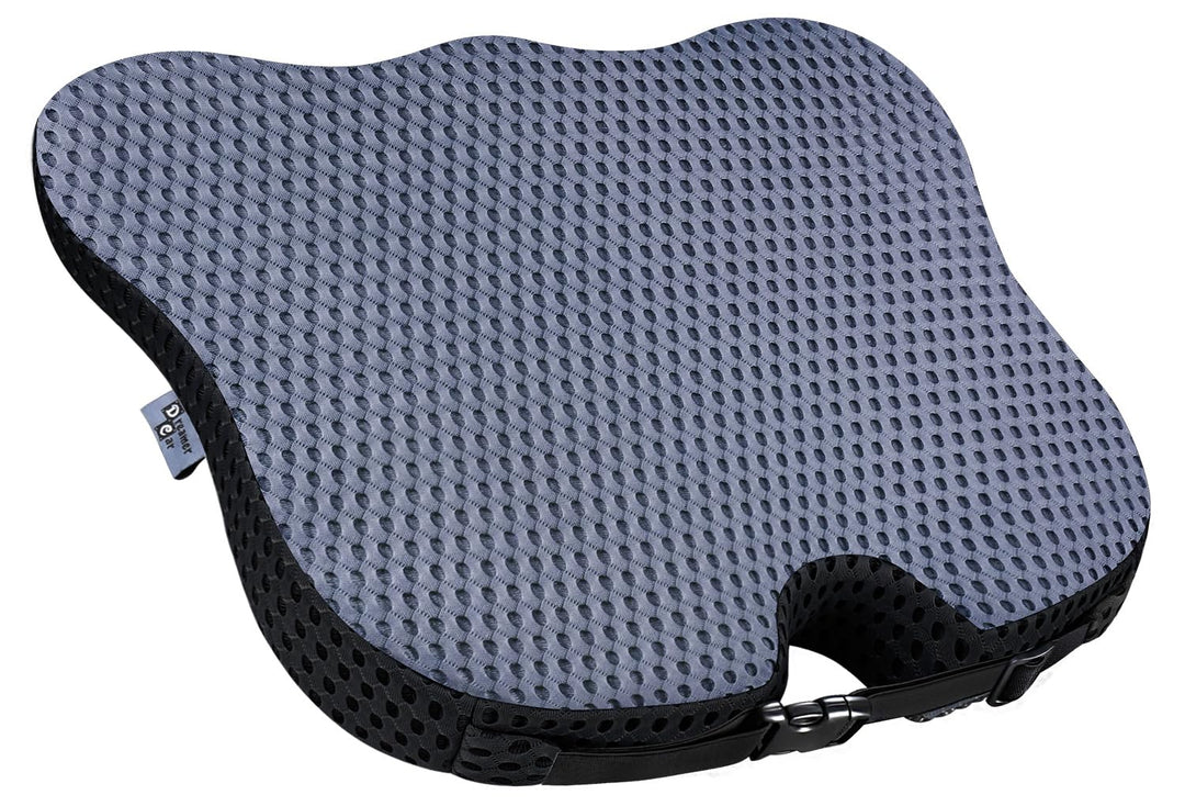 Wedge Car Seat Cushion for Driving Broaden Vision by Raised Back- Soft Dense Memory Foam Car Seat Cushion for Car Seat Driver/Passenger Offer Comfort and Relief for Sciatica,Hip,and Coccyx Pain (Gray)