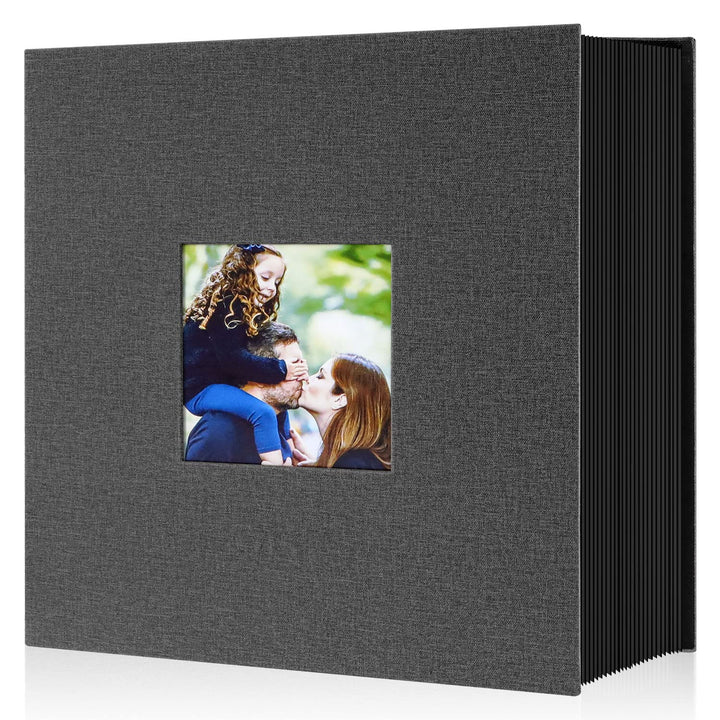 Photo Album 4x6 1000 Pockets, Extra Large Capacity Linen Cover Picture Albums Holds 1000 Horizontal and Vertical Photos Black