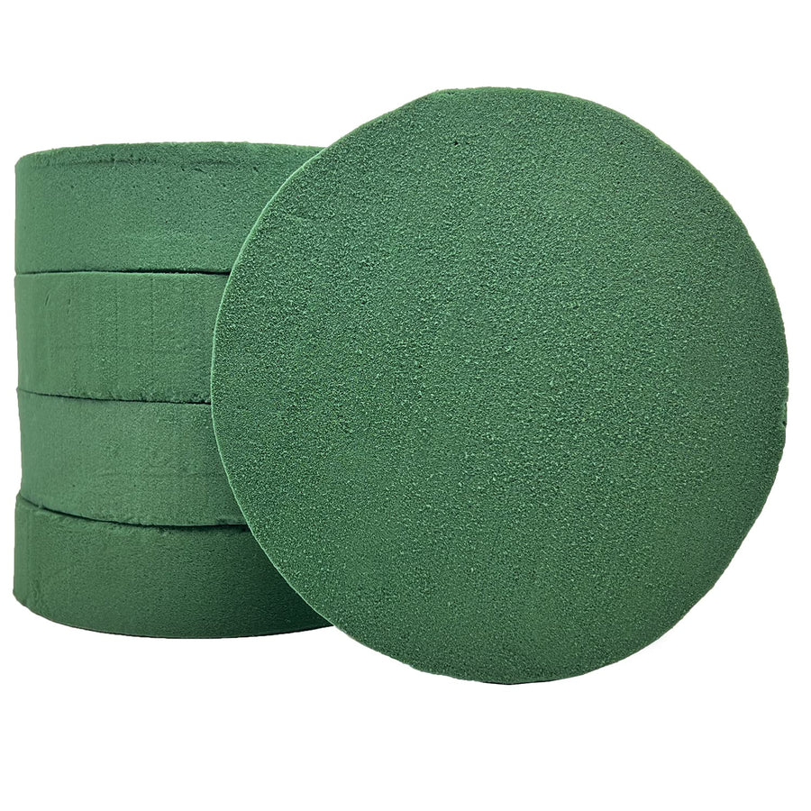 5 Pcs Floral Foam, 6.5 Inch Dry Wet Floral Foam Bricks Round for Artificial Flowers