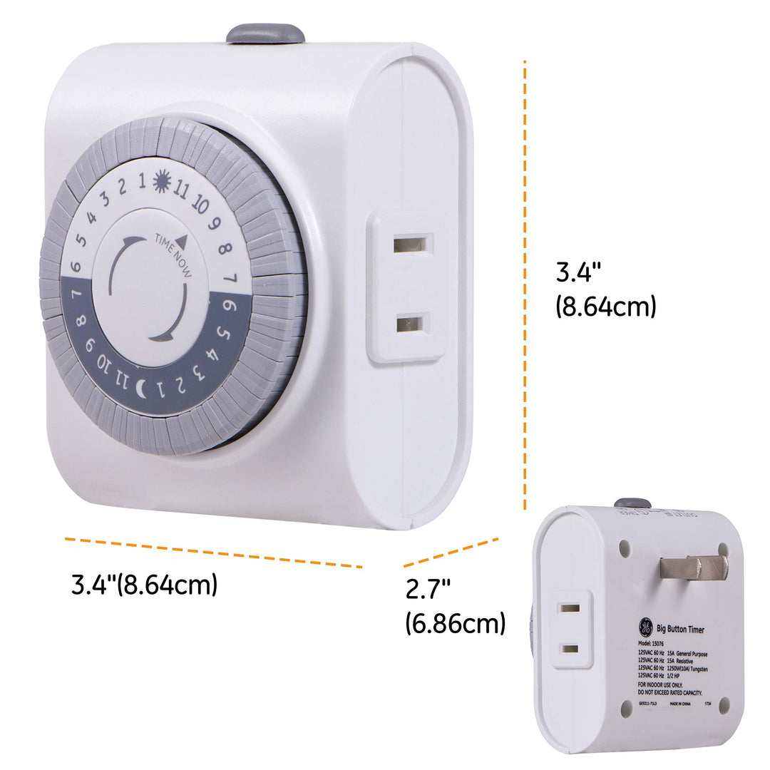 Ge 15076 24-Hour Plug-In Mechanical Timer