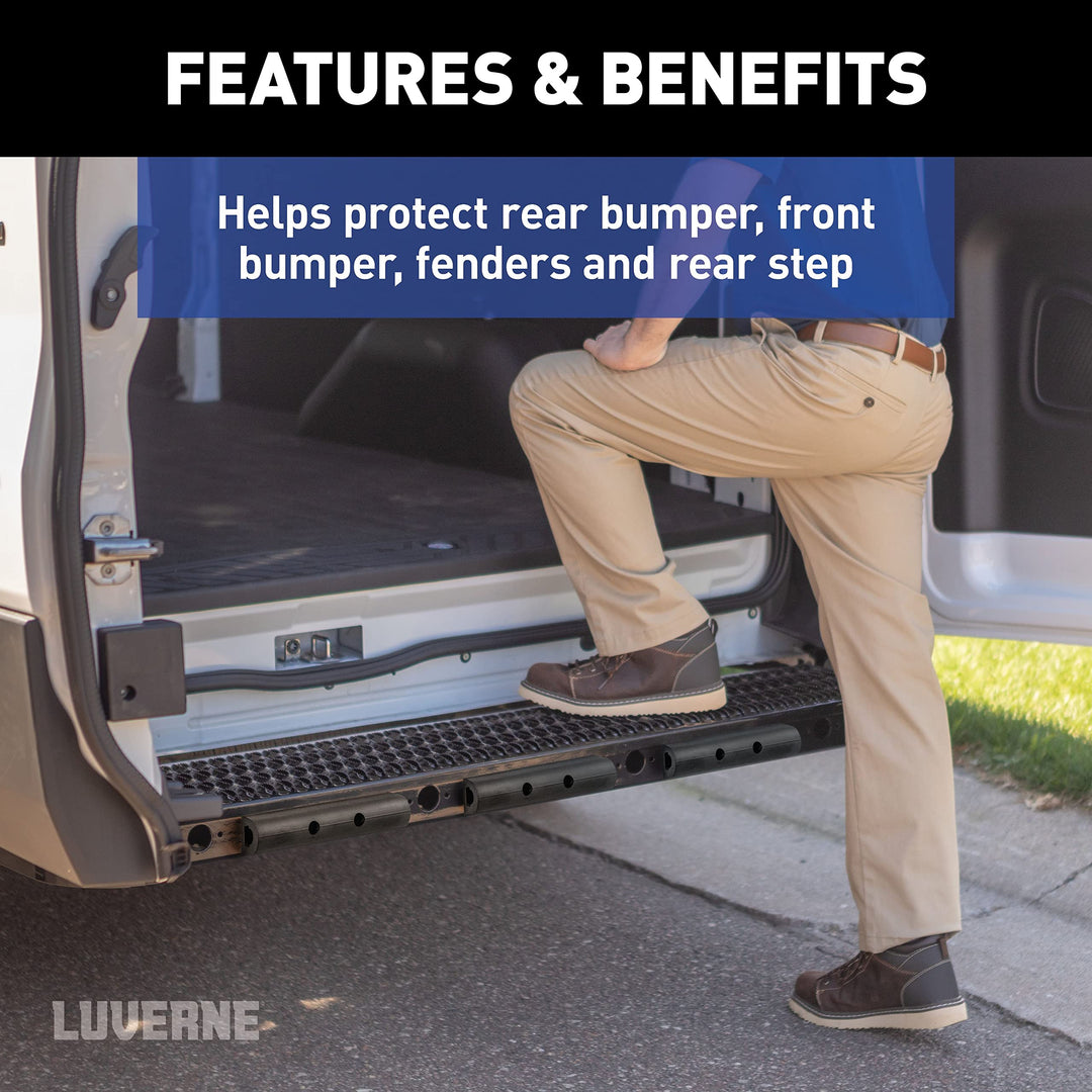 2090615-3 10-Inch Universal Rubber Bumper Guard Protector Strips Loading Dock Rear Fender Pad Bump Stop, 3-Pack