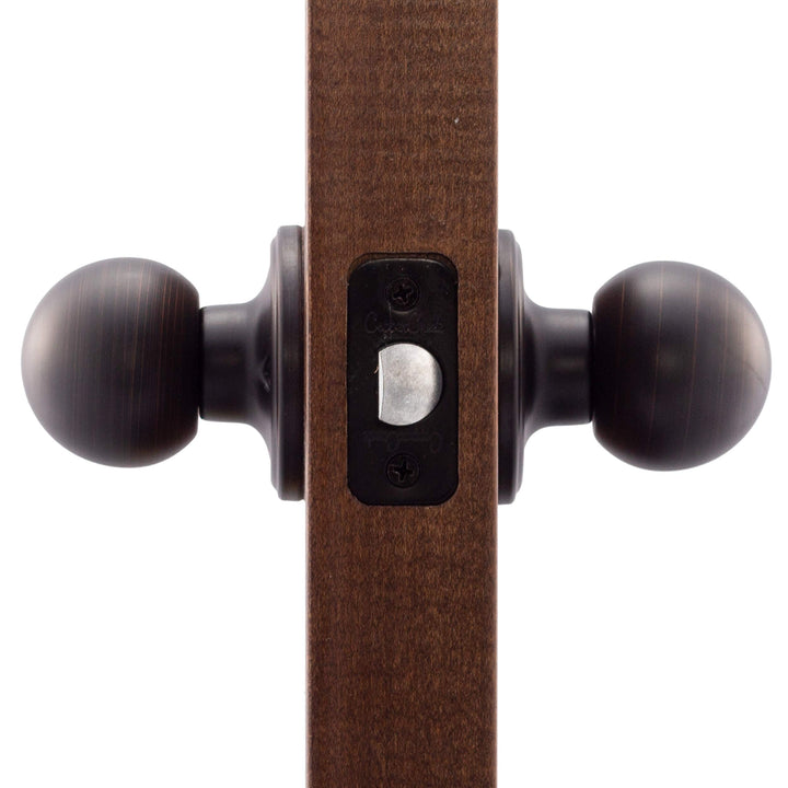 BK2020TB Ball Door Knob, Passage Function, 1 Pack, in Tuscan Bronze