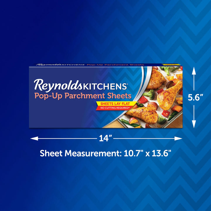 Kitchens Pop-Up Parchment Paper Sheets - 10.7x13.6 Inch, 35 Sheets