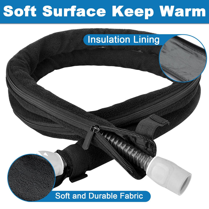 CPAP Hose Cover 6ft 4in Fit Resmed ClimateLineAir 10 11 Heated Tubing, Full-Length Zippered CPAP Tube Cover, Soft Cpap Tube Sleeve Wrap - Keep Deep Sleep, Cats Proof, Prevent Condensation