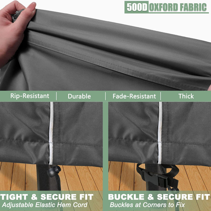 Patio Furniture Cover Set, 4 Piece Outdoor Furniture Cover Waterproof, 600D Heavy Duty Lawn Patio Set Covers
