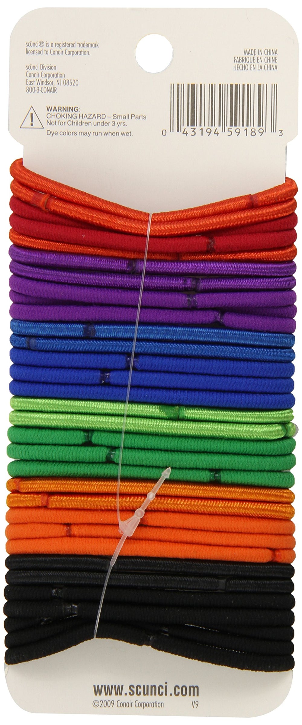 Scunci Effortless Beauty Large No-damage Carribean Elastics, 32 Count by Scunci
