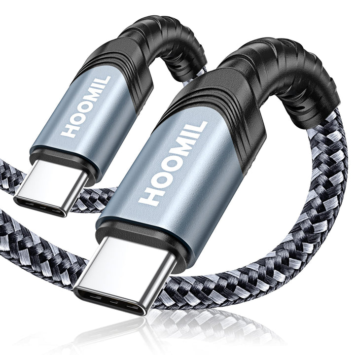 USB C Cable, Type C Cable, Fast Charger Cable, 60W, 3A (6.6ft, 2-Pack) - Grey