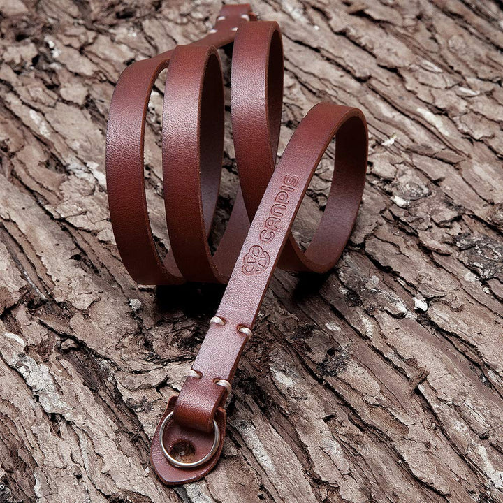 Genuine Leather Camera Neck Shoulder Strap Compatible with Fujifilm Sony Olympus Panasonic Lecia Canon Nikon Mirrorless Compact Cameras (Brown, Retro Style, Slim Belt)