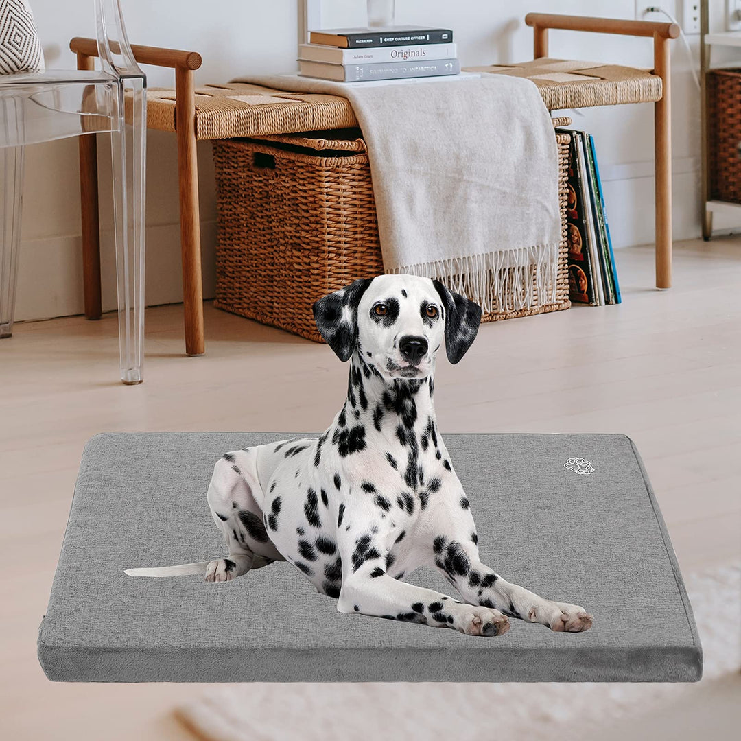 Stylish Dog Bed Mat Dog Crate Pad Mattress Reversible (Cool & Warm), Water Proof Linings, Removable Machine Washable Cover, Firm Support Small to XX Large Dogs, Grey,XL(41''''*28''''*3'''')