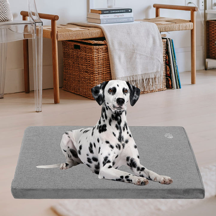 Stylish Dog Bed Mat Dog Crate Pad Mattress Reversible (Cool & Warm), Water Proof Linings, Removable Machine Washable Cover, Firm Support Small to XX Large Dogs, Grey,XL(41''''*28''''*3'''')