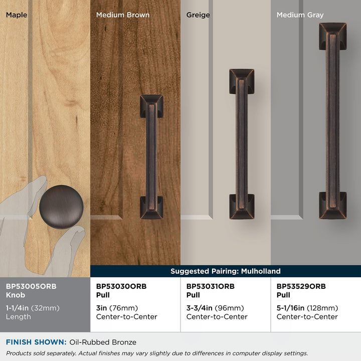 | Cabinet Knob | Oil Rubbed Bronze | 1-1/4 inch (32 mm) Diameter | Edona | 10 Pack | Drawer Knob | Cabinet Hardware