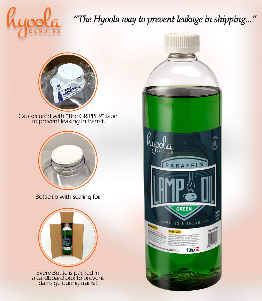 Candles Liquid Paraffin Lamp Oil - Green Smokeless, Odorless, Ultra Clean Burning Fuel for Indoor and Outdoor Use - Highest Purity Available - 32oz