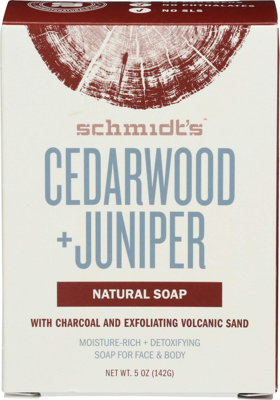 SCHMIDT’S NATURALS BAR SOAP - FRAGRANCE FREE (CEDARWOOD + JUNIPER)