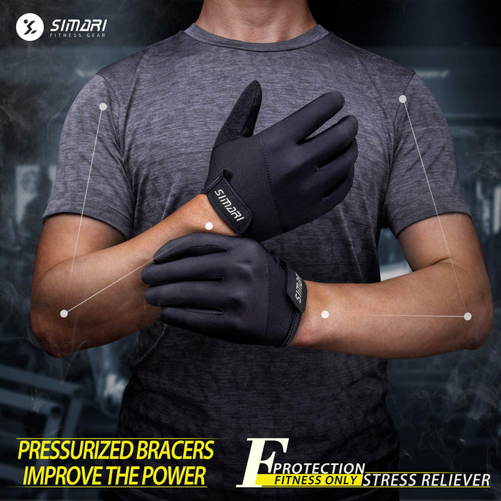 Weight Lifting Workout Gloves with Wrist Wraps Support for Men Women Breathable Full Palm Protection Gloves for Gym, Fitness, Lifting, Weightlifting, Exercise