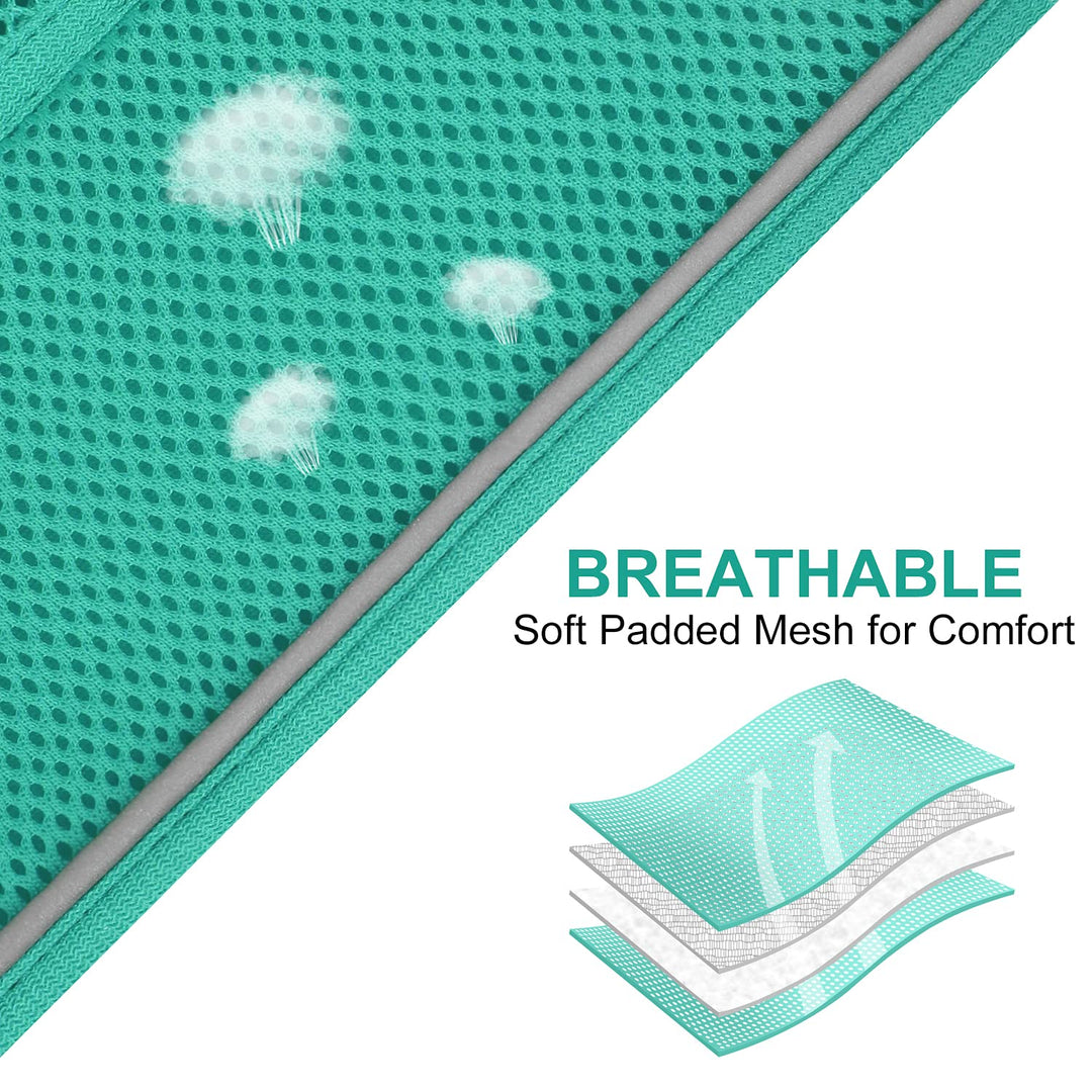 Small Dog Harness, Breathable Mesh Step-in Vest Harness, Reflective Soft Padded Harnesses for Medium Dogs, Teal, XL