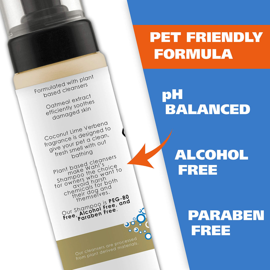 USA Pet Friendly Waterless No Rinse Shampoo for Animals – Oatmeal & Coconut Lime Verbena for Cleaning, Conditioning, Detangling & Moisturizing Dogs, & Cats – 7.1 Oz - Model 820015A