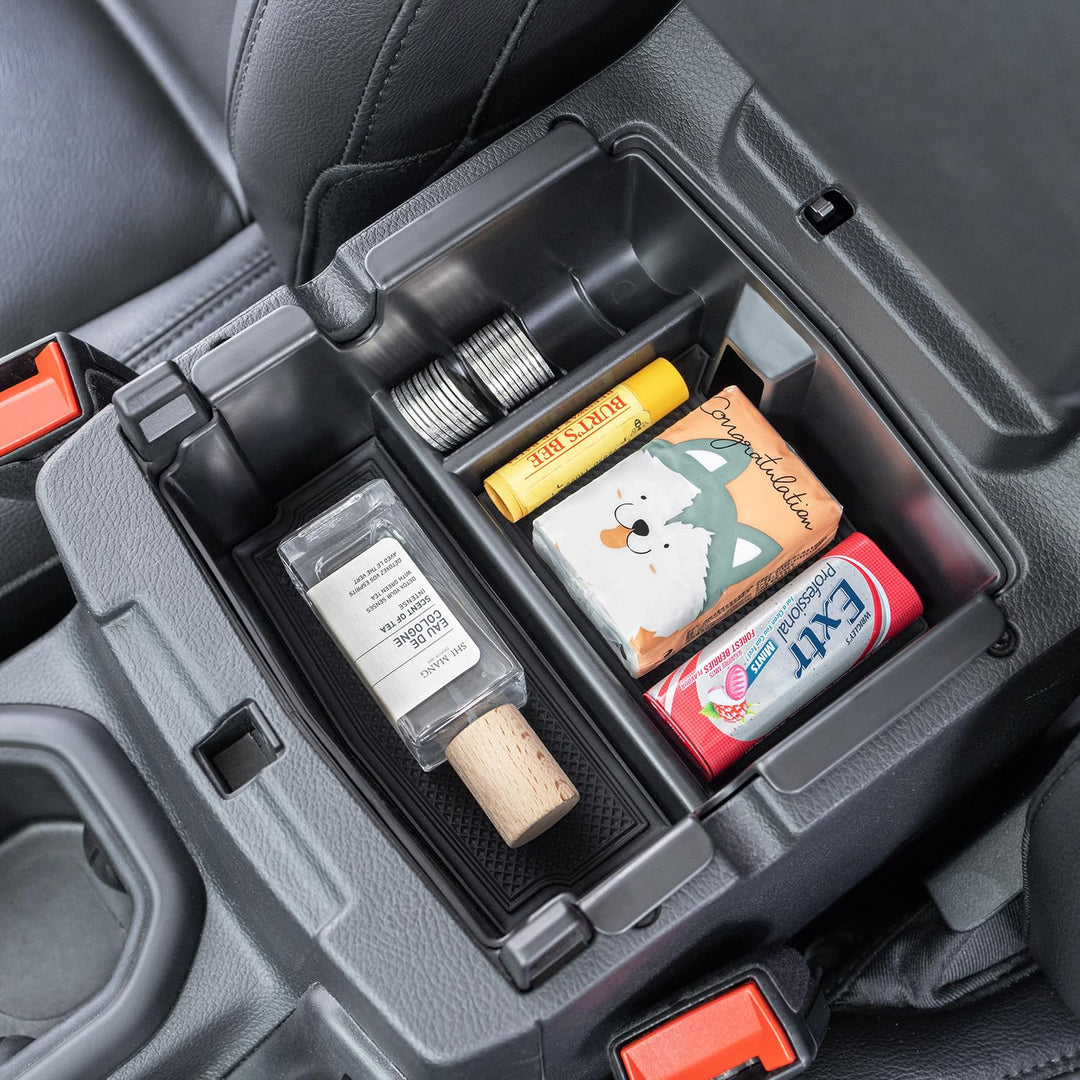 Center Console Organizer Compatible with Jeep Wrangler JL/JLU 2018-2024 2025 & Jeep Gladiator JT Truck 2020-2025 Armrest Tray Storage Interior Accessories (Not for JK/JKU)