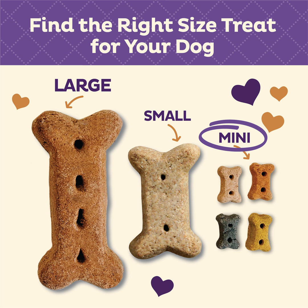 by Wellness Classic P-Nuttier Natural Dog Treats, Crunchy Oven-Baked Biscuits, Ideal for Training, Mini Size, 20 ounce bag,(Packaging may vary)