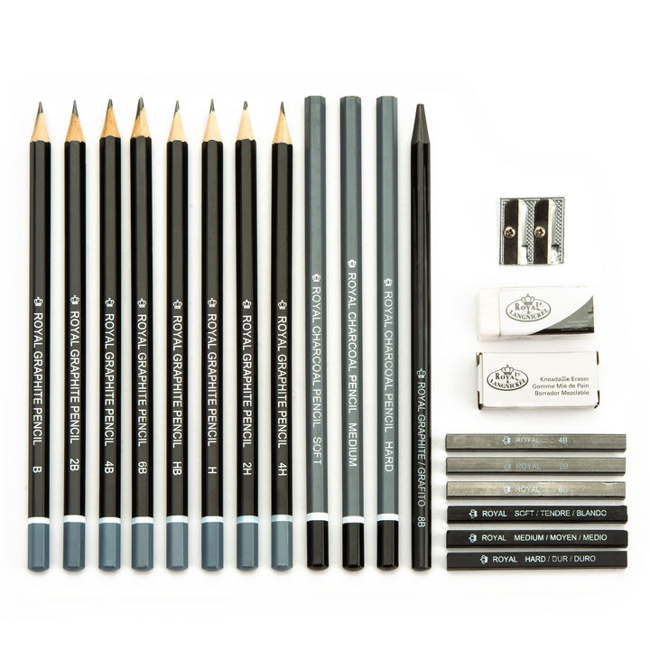 Royal & Langnickel RART-200 Essentials Sketching Pencil Set, 21-Piece