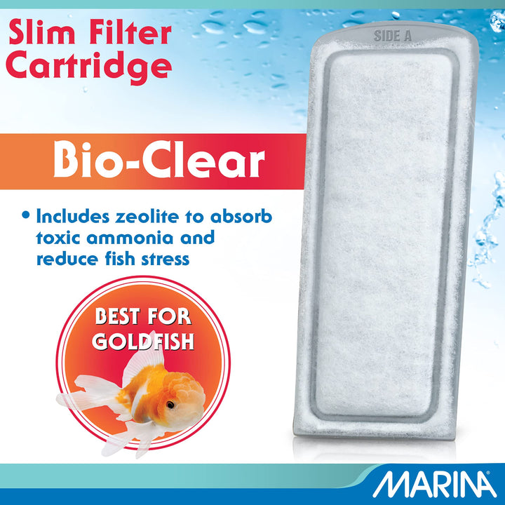 Bio Clear Ceramic Replacement Cartridge for Slim Filters, 3 Pack – Optimal Filtration for a Healthy Aquarium,White