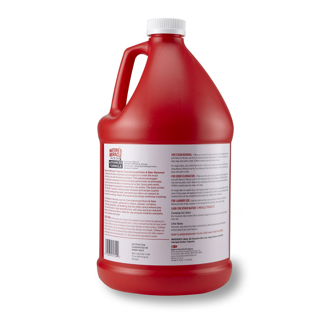 Nature's Miracle Just for Cats Advanced Stain And Odor Formula 128oz (Gallon)