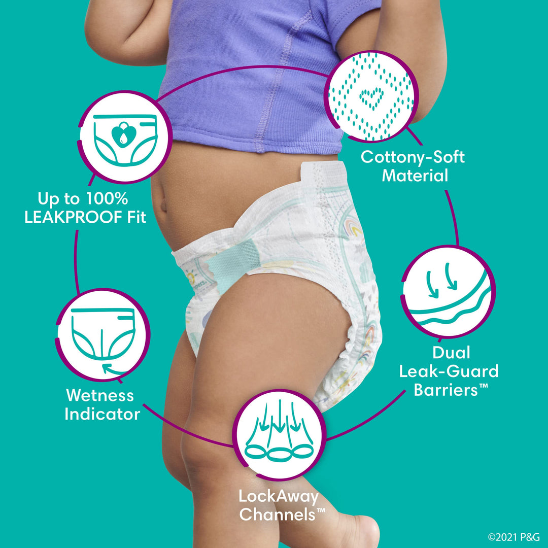 Cruisers Diapers - Size 7, 44 Count, Disposable Active Baby Diapers with Custom Stretch