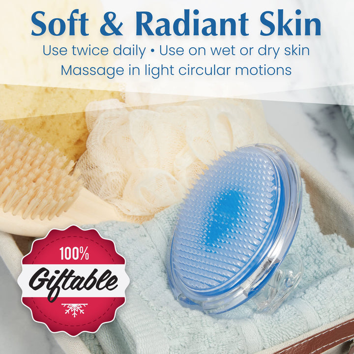 Exfoliating Brush to Treat and Prevent Razor Bumps and Ingrown Hairs - Eliminate Shaving Irritation for Face, Armpit, Legs, Neck, Bikini Line - Silky Smooth Skin Solution for Men and Women