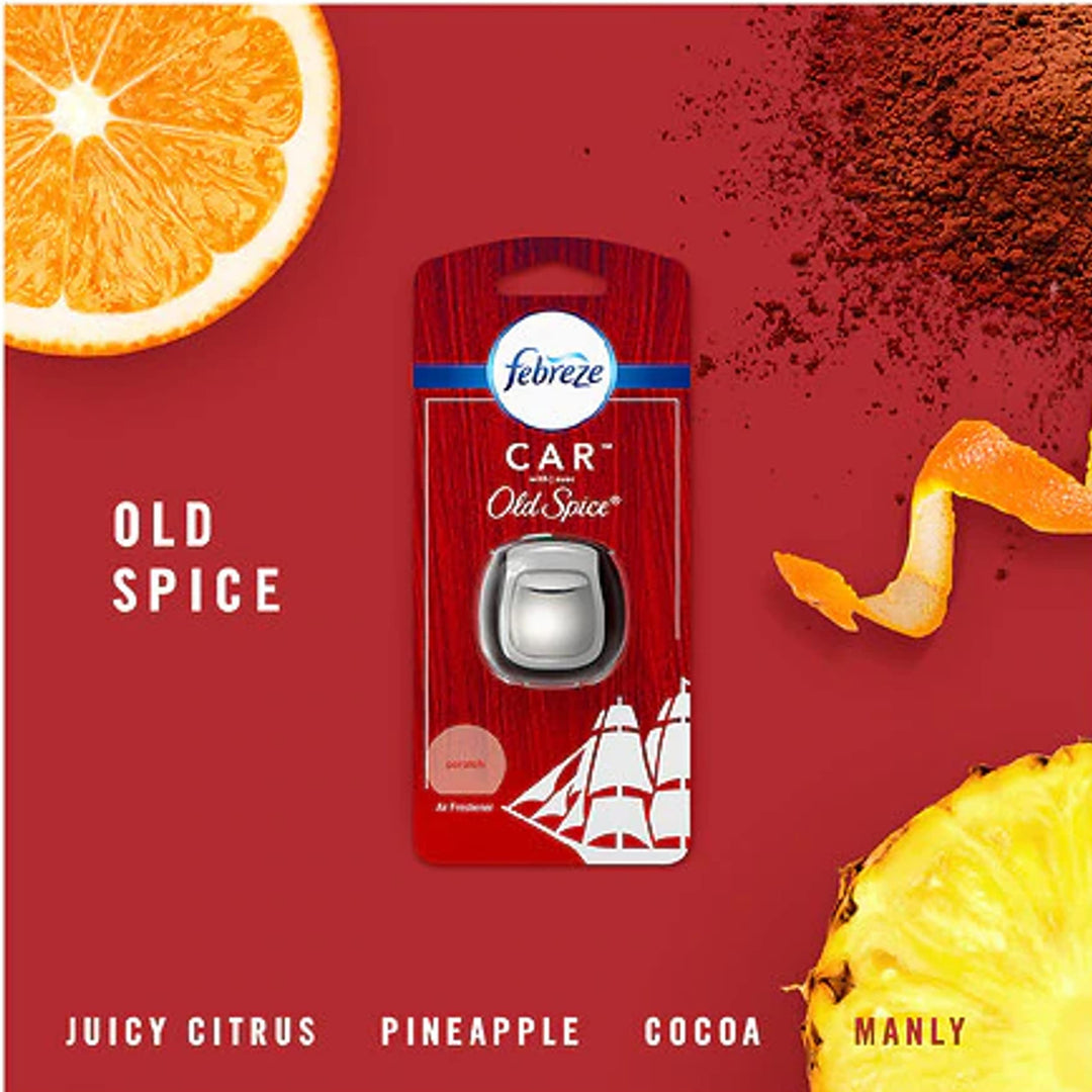 Car Odor-Eliminating Air Freshener Vent Clip, Original Old Spice Scent, 1 count
