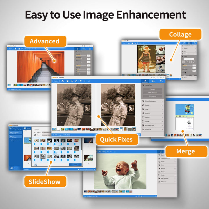Plustek Photo Scanner ePhoto Z300, Scans 4x6 inch Photos in 2 Seconds, Auto crop and deskew with CCD Sensor, Supports Mac and PC