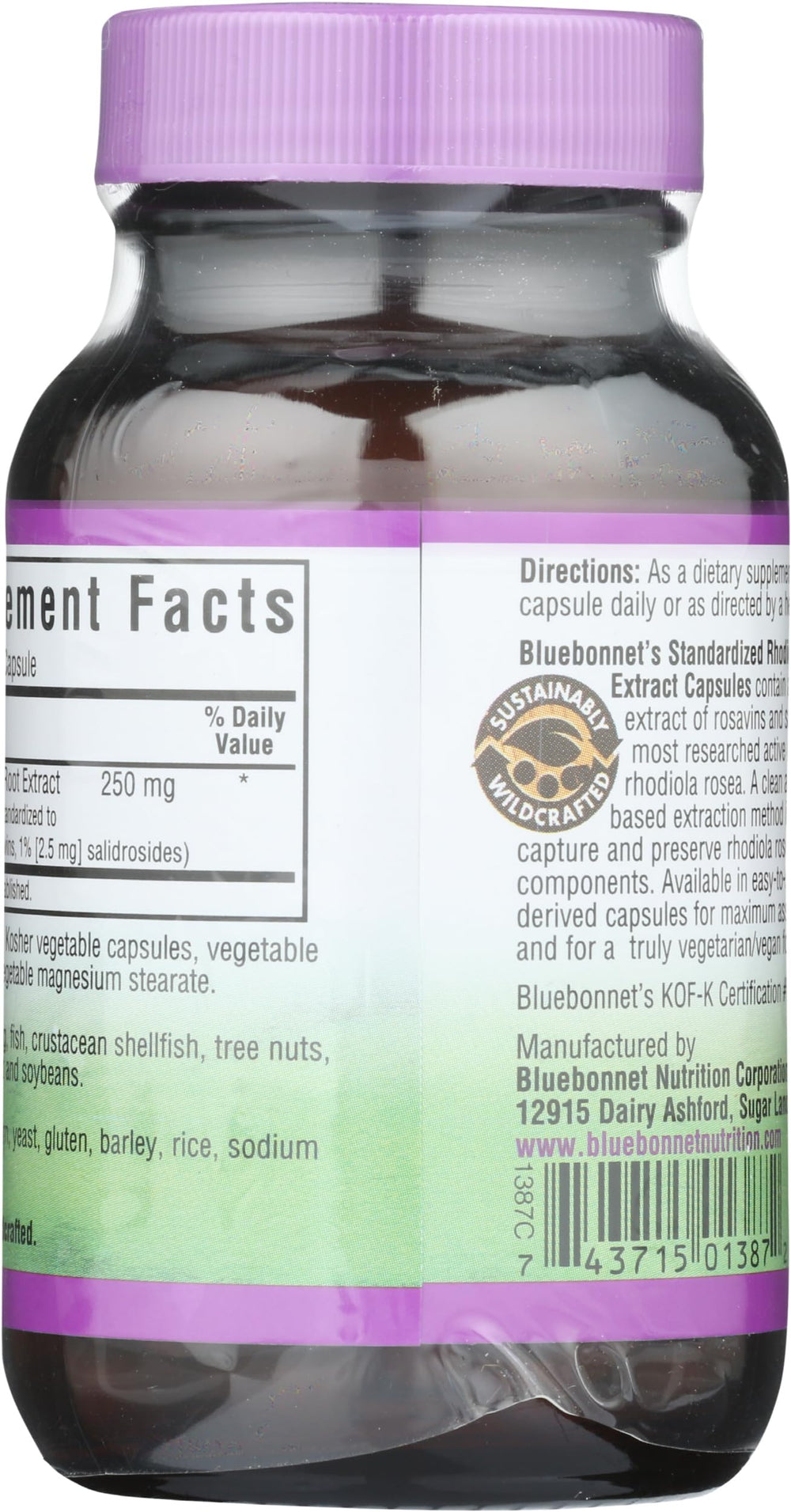 BLUEBONNET NUTRITION Rhodiola Rosea Root Extract, 60 CT