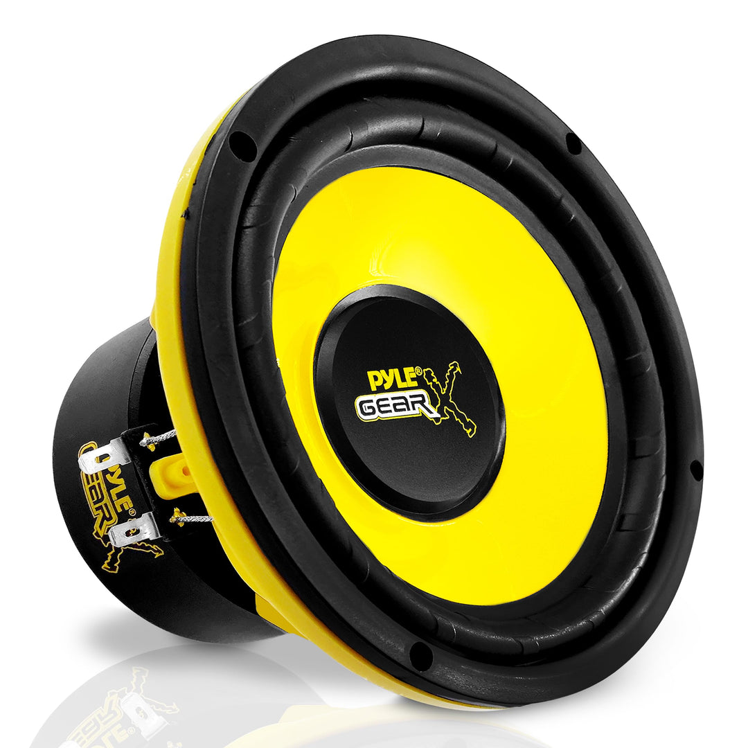 6.5 Inch Mid Bass Woofer Sound Speaker System - Pro Loud Range Audio 300 Watt Peak Power w/ 4 Ohm Impedance and 60-20KHz Frequency Response for Car Component Stereo PLG64,Yellow