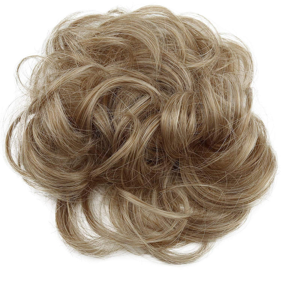 PRETTYSHOP Scrunchy Scrunchie Bun Updo Hairpiece Hair Ribbon Ponytail Extensions Curly Diverse Colors blonde mix 27T613 AD