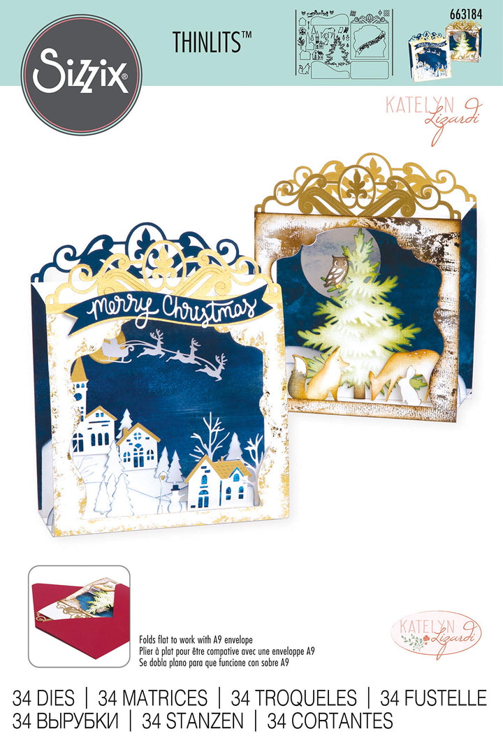 Thinlits Die Set Holiday Shadow Box #2 by Katelyn Lizardi (34-Pack), MultiColor