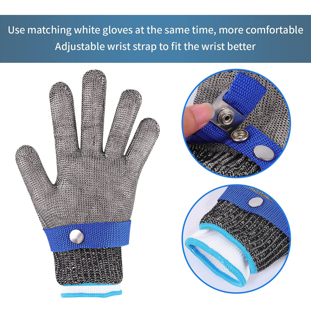 Level 9 Cut Resistant Gloves,Safety Chef Cuts Gloves for Meat Cutting, Fish Fillet, Oyster Shucking,Carving, Anti-Cut Safety Butcher Gloves,M