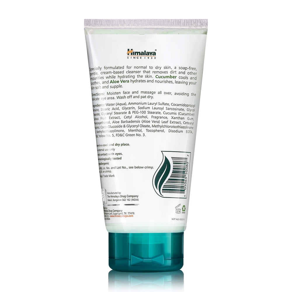Moisturizing Aloe Vera Face Wash for Smooth, Clean, Hydrated & Soft Skin, 5.07 oz